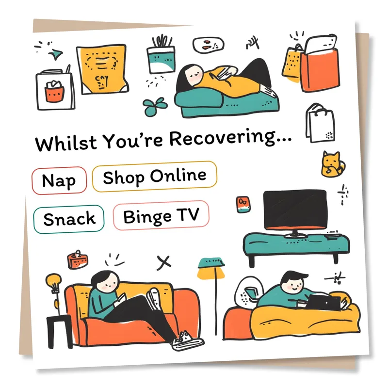 Whilst You're Recovering Nap Card for Get Well Wishes