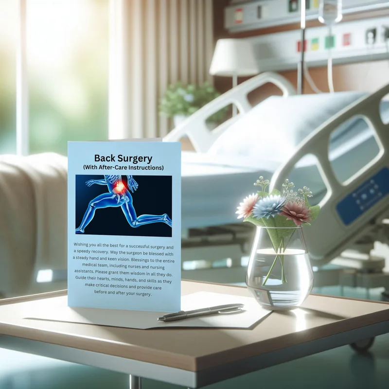 Back Surgery Card for a Speedy Recovery Wish