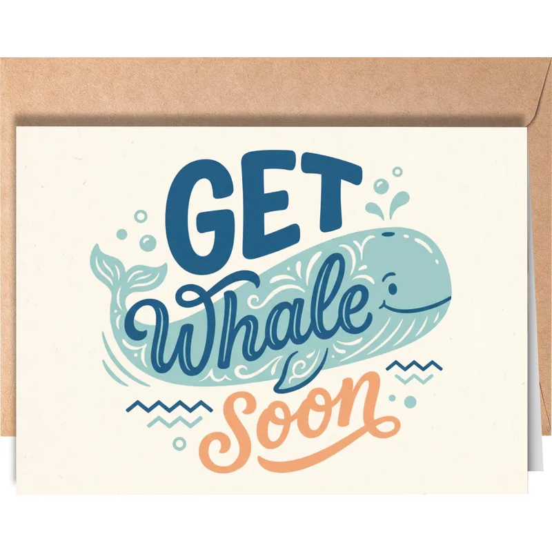 Whale Get Well Card for a Speedy Recovery
