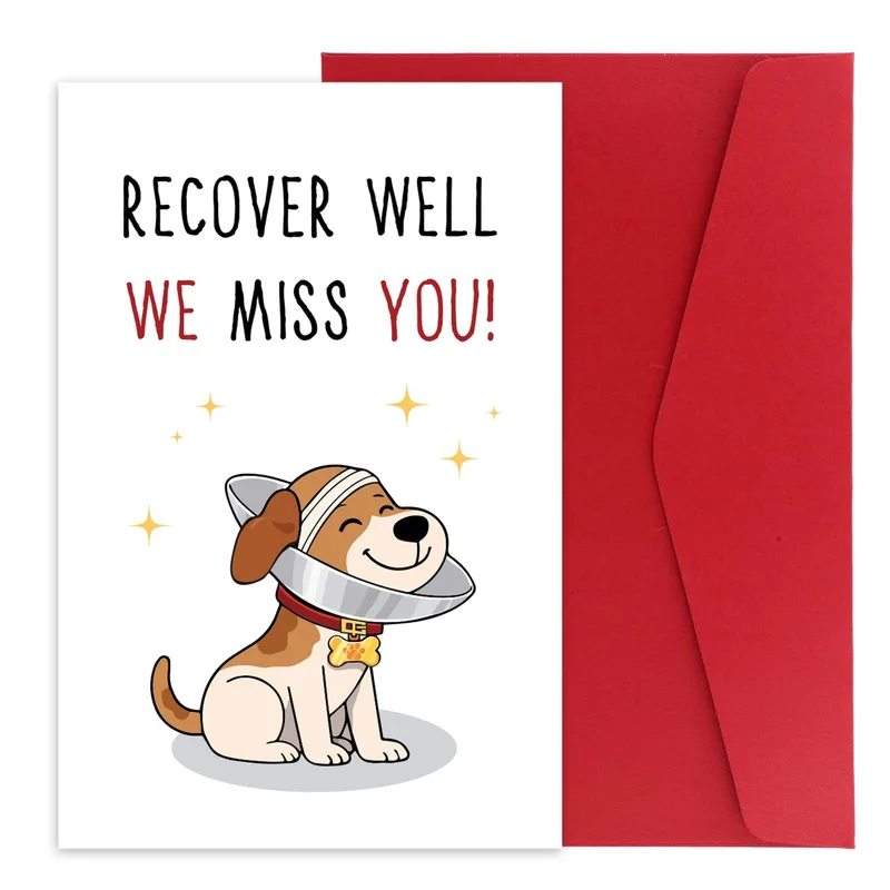 Recover Well Card: A Sweet Get Well Dog Design