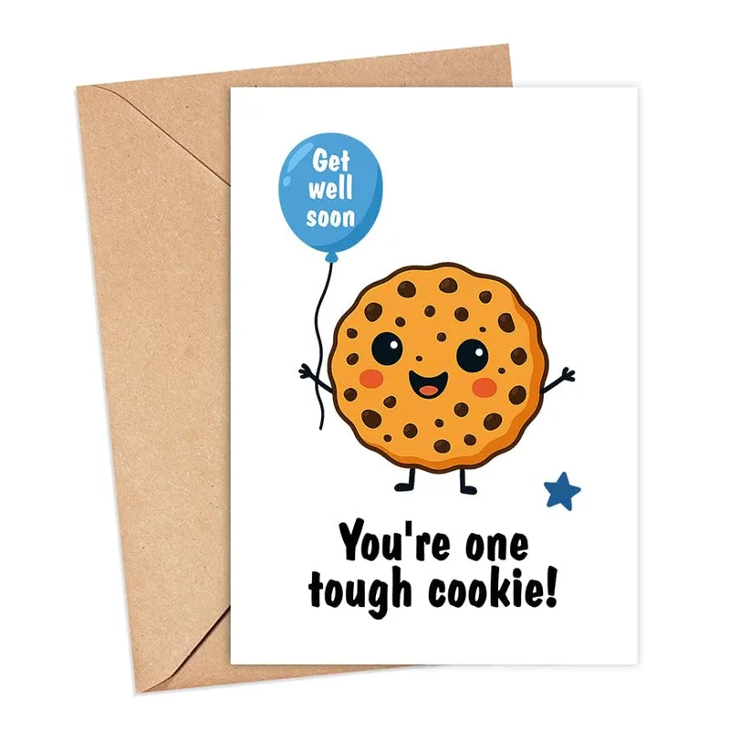 Get Well Soon You're One Card – Greeting Card in black