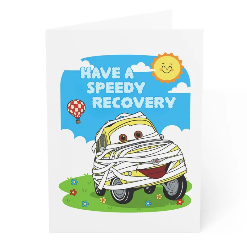 Bandaged Car Card: Have a Speedy Recovery Greeting