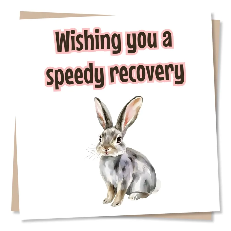 Bunny Get Well Card: Speedy Recovery Wishes