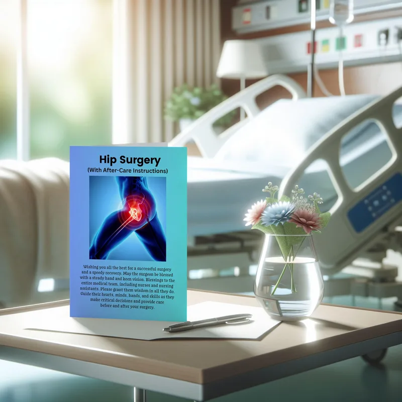 Hip Surgery with After-Care Card for a Loved One
