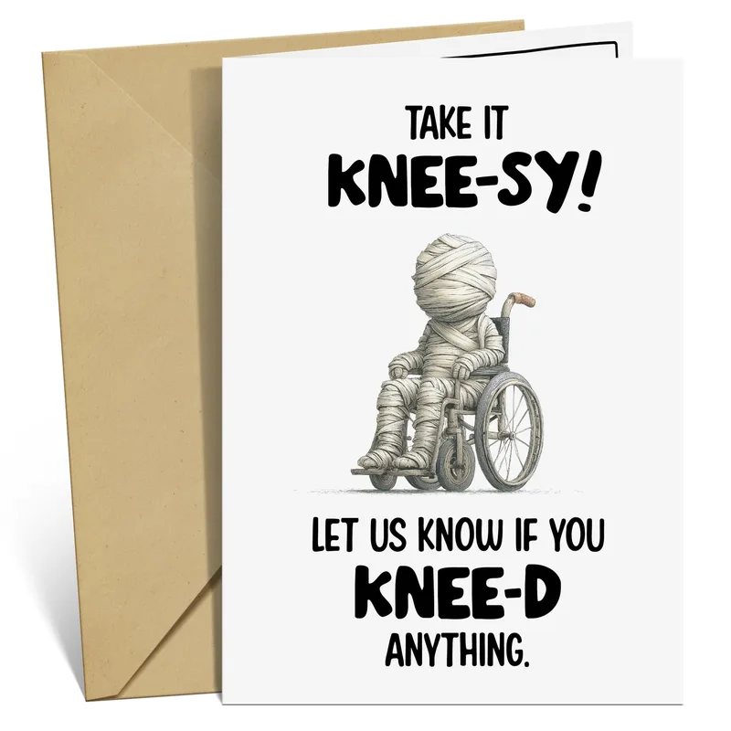 Knee Replacement Card: A Funny Get Well Pun
