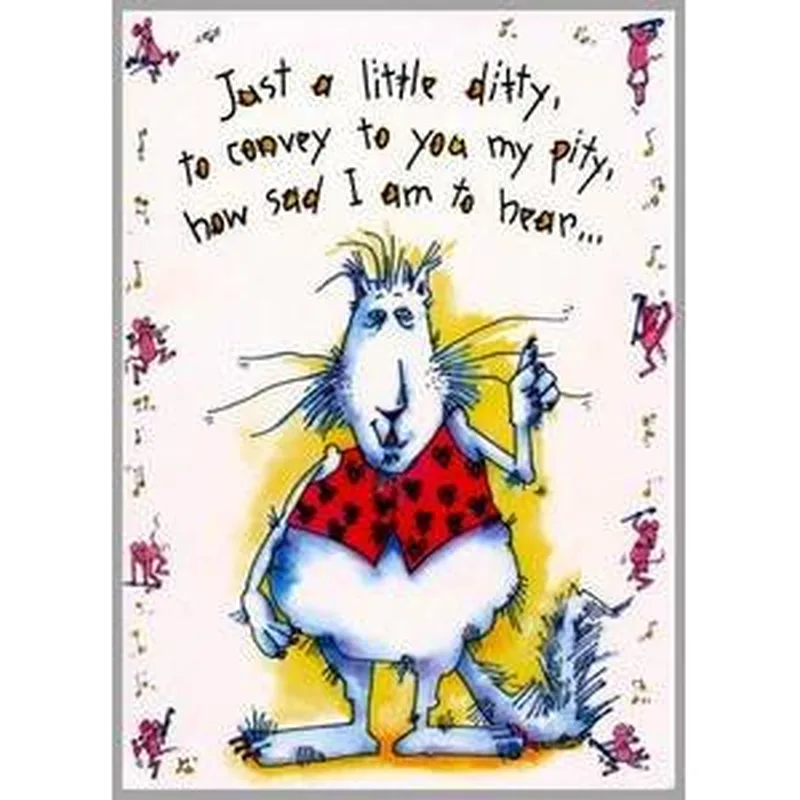 Sympathy Pity Poem Card: A Rat Who Really Means It