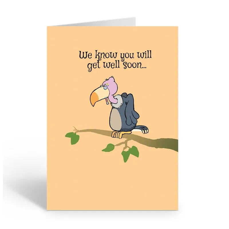 Funny Vulture Get Well Card for a Friend Who Needs Cheering Up