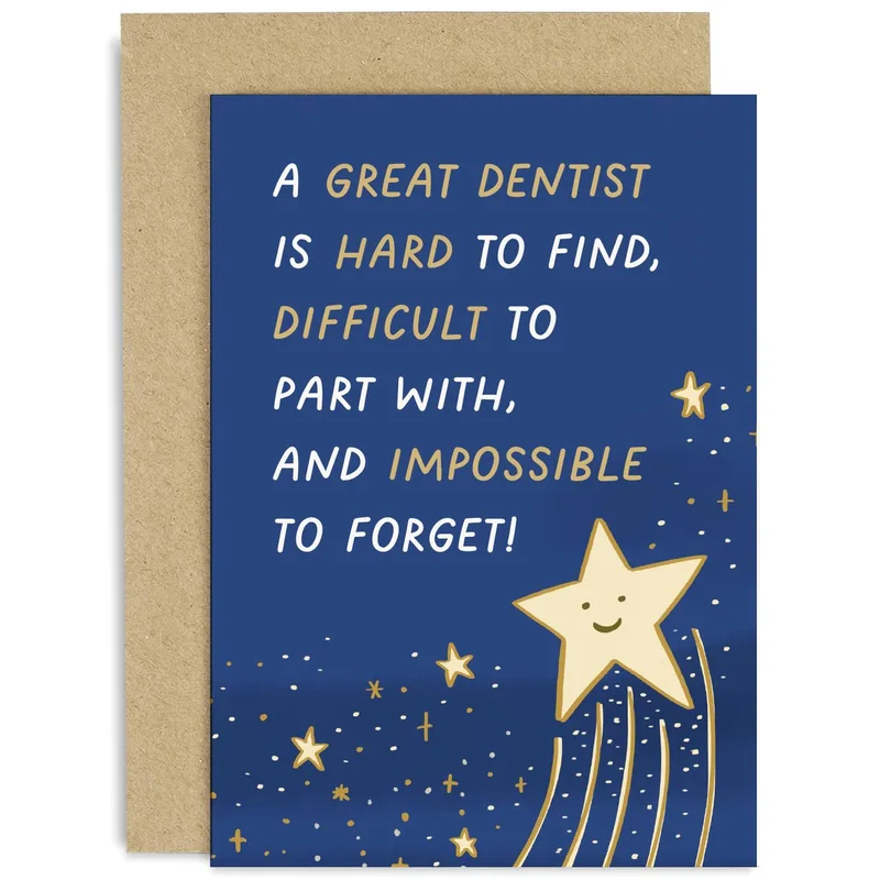 Great Dentist Card – Greeting Card in natural
