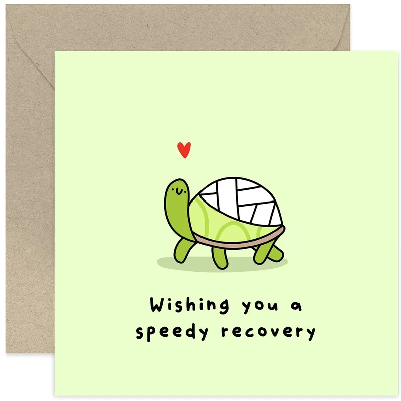Cute Turtle Card for Speedy Recovery Wishes