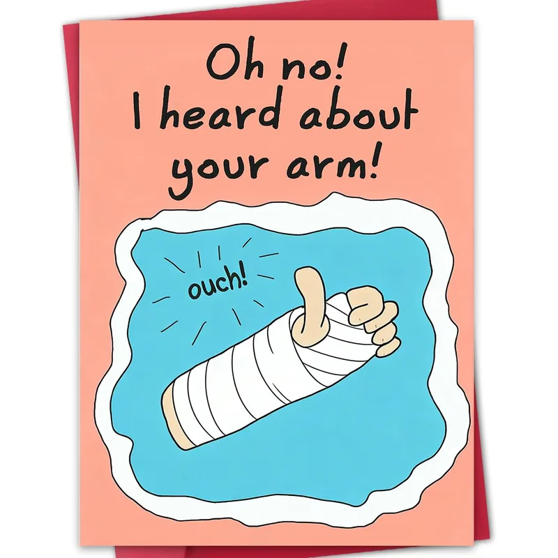 Arm Thumbs Up Get Well Card for Broken Arm Recovery