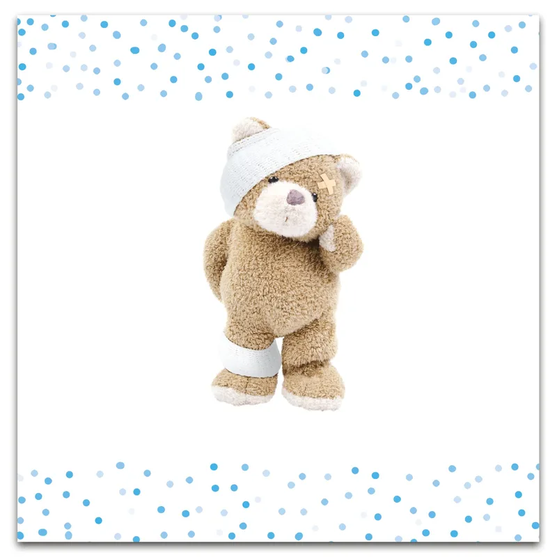Bear Bandage Dots Get Well Card for Someone Recovering