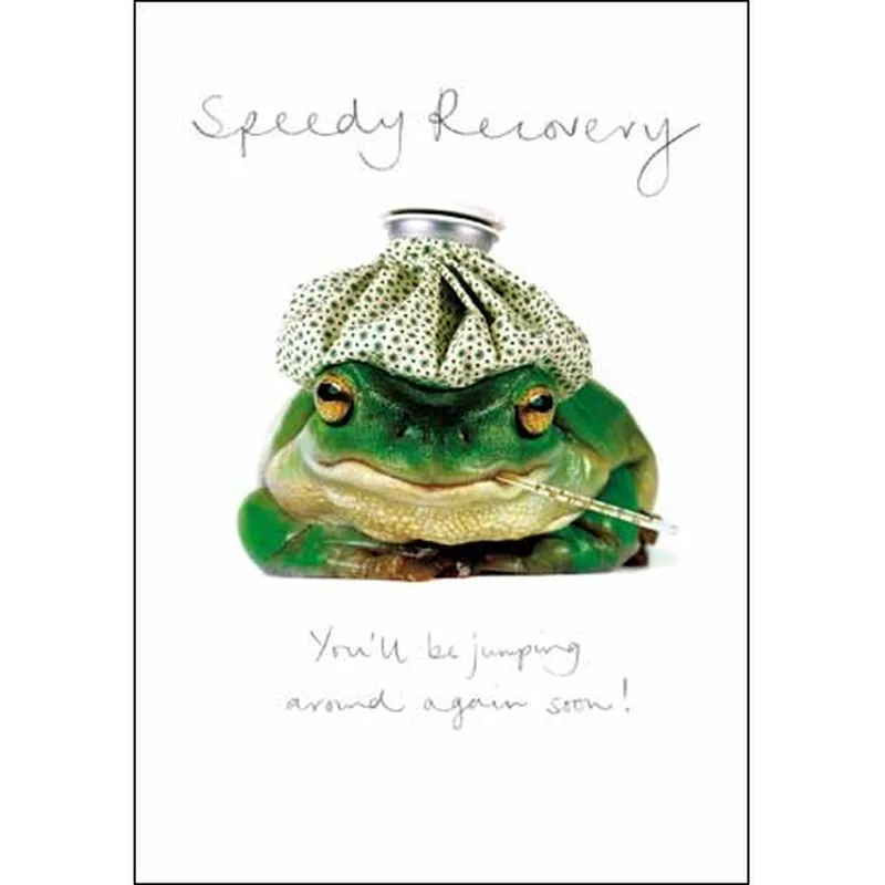 Frog Ice Pack Get Well Card for a Speedy Recovery