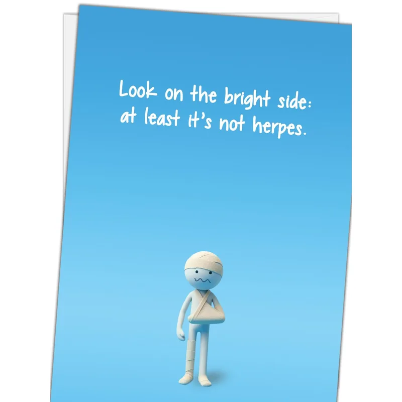 Stick Figure Card Get Well Card for Dark Humor Lovers